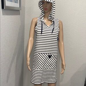 NWT Disney x Junk food Striped Sleeveless Hooded Dress